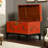 Retro Hand-Painted Solid Wood Small Accent Trunk