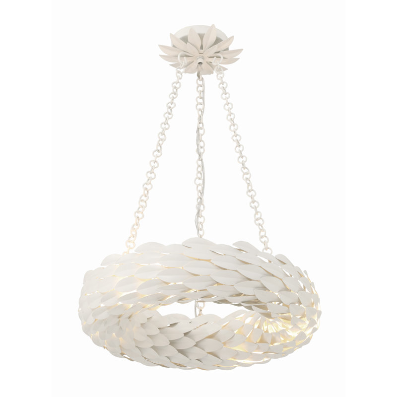 Lustre 6 lumières Conde, Blanc mat