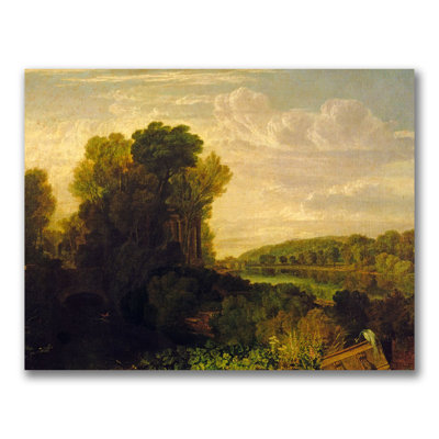 "The Thames at Weybridge" par Joseph Turner, reproduction d'art sur toile tendue