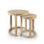 Ensemble de tables basses rondes en bois massif 2 pièces Hazel (1 table basse et 1 table de bout gigogne)-130813810