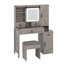 Bureau de maquillage de ferme avec station de charge, bureau de coiffeuse avec miroir lumineux et tiroirs-668953624