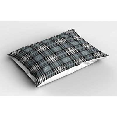 English Polyester Plaid Sham Set