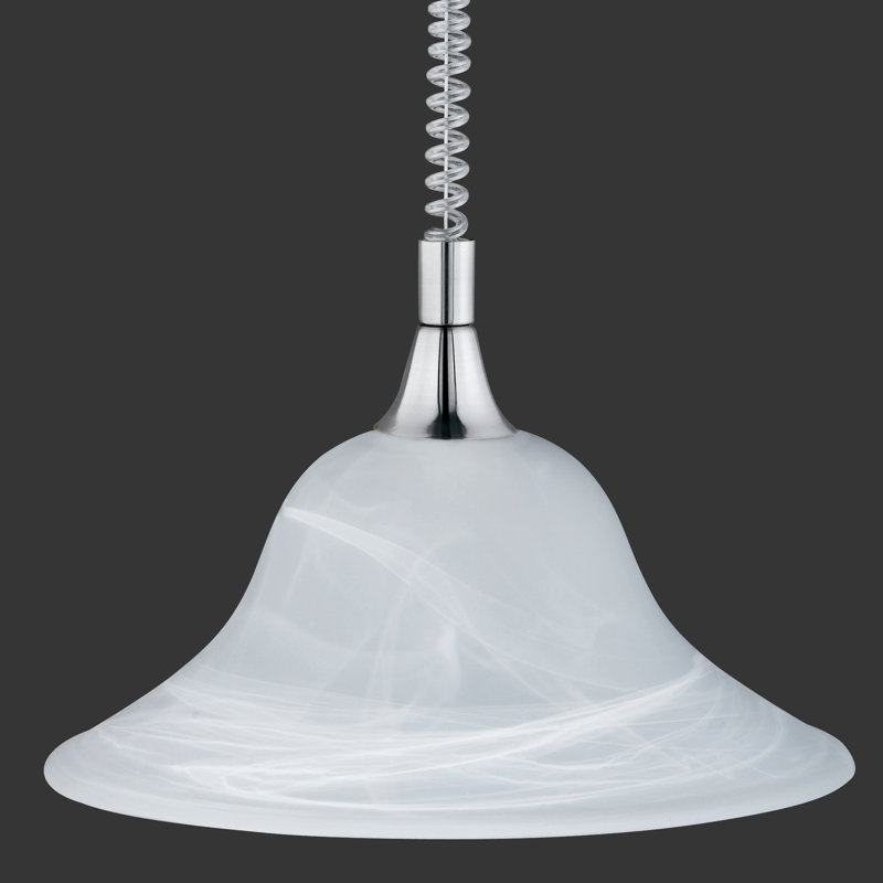 Davidson 1 - Light Cone Pendant, Alabaster white and matte nickel