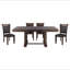 Table de salle à manger classique en bois brun clair rustique classique avec placage Mindy