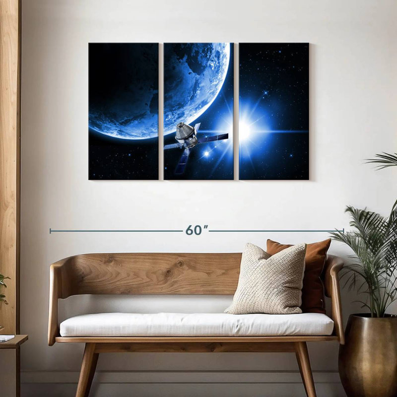 Oberle Satellite In Space, 28" H x 45" W