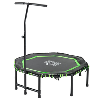 HOMCOM ft Octagon Kid / Toddler Trampoline with Handlebar