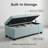 Storage Ottoman, Storage Bench, Tufted Entryway Bedroom Bench, 49.75Inches, Hinges Easy Lid Operation, Wooden Legs, Polyester fabric, Loads 300 lb,Baby Blue-1095013320