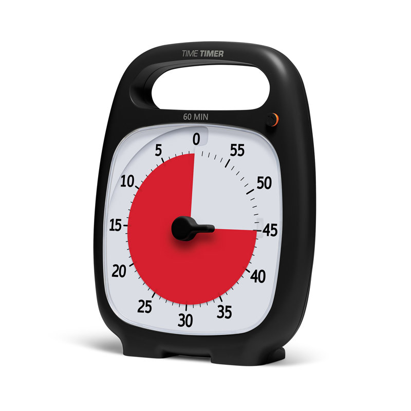 Time Timer PLUS, 60 Minute Timer, Charcoal, Gray