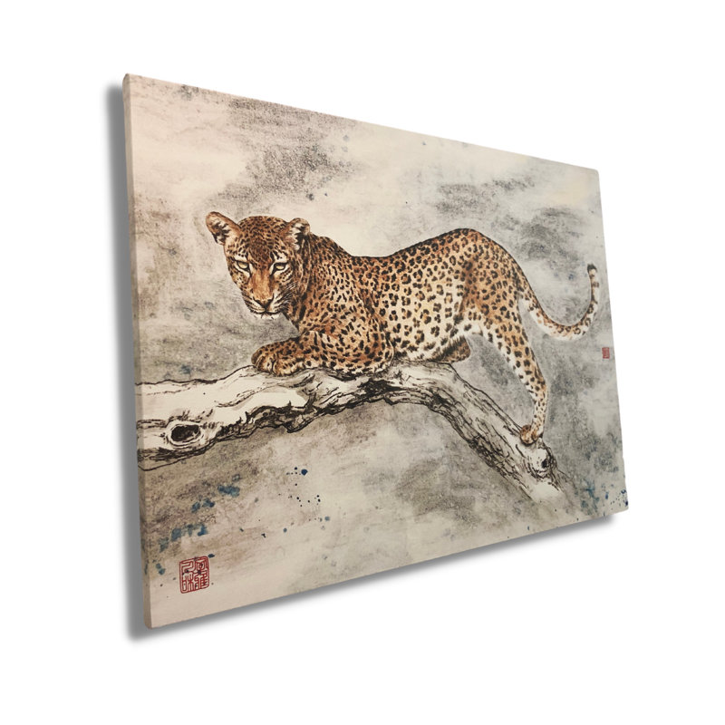 Leopard by Fiona Sheng - Single Picture Frame Painting on Canvas