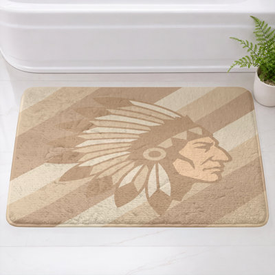 Native American Headdress Bath Mat