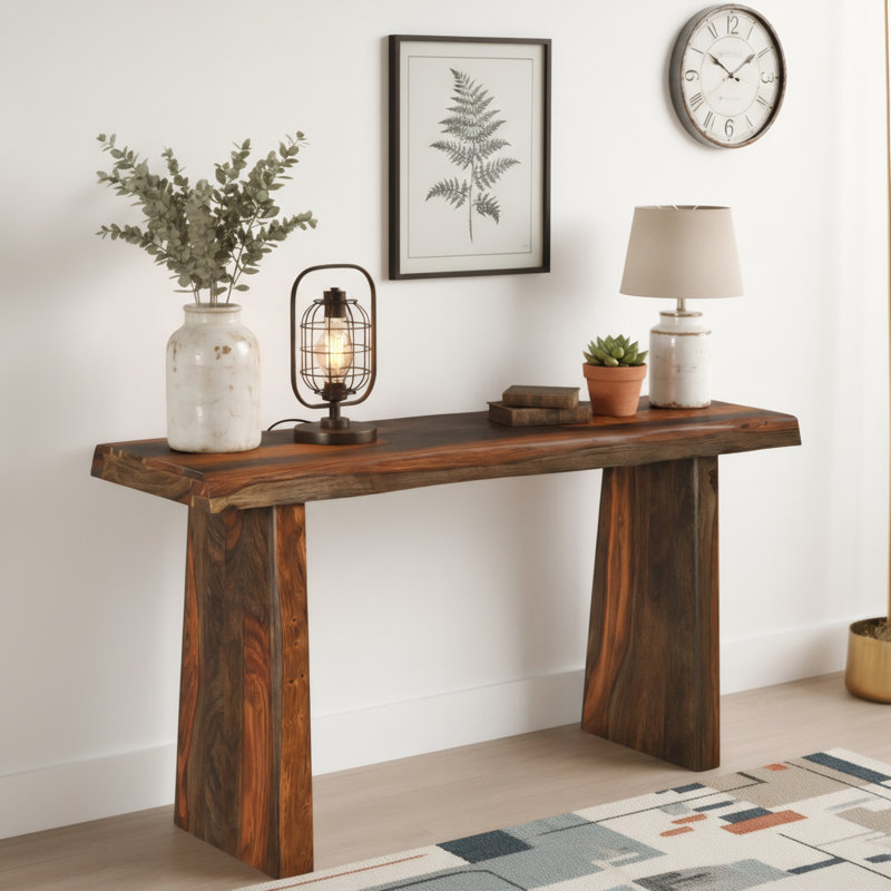 Chaliyah 60'' Solid Wood Console Table, Walnut