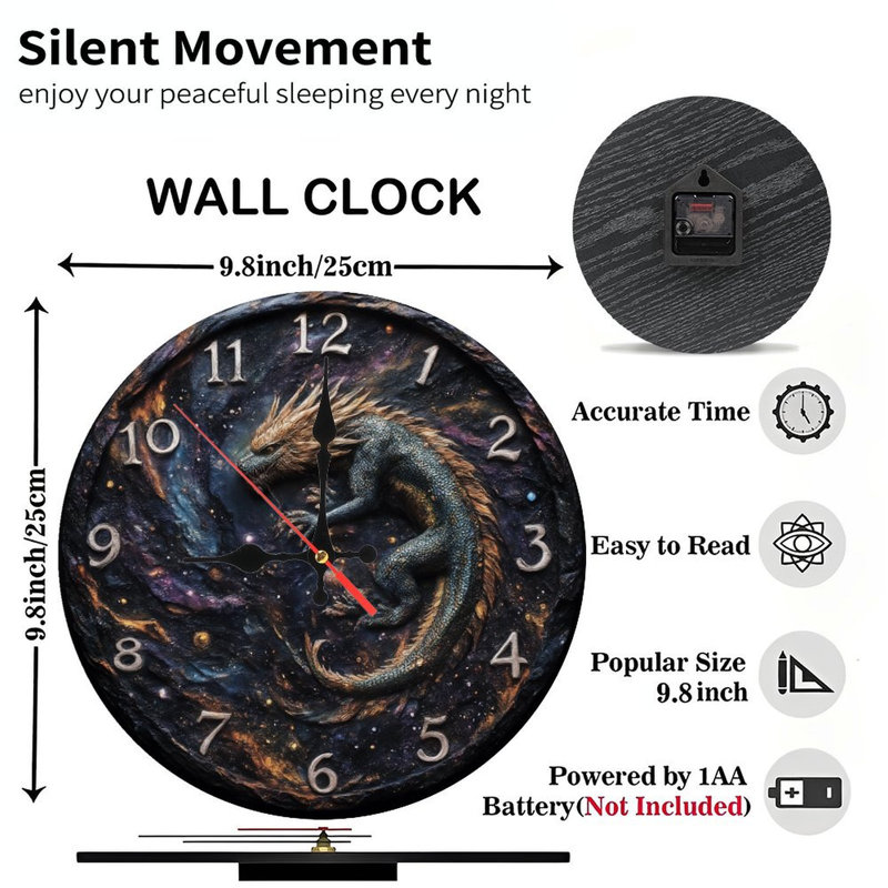 Numbers On Dragon Galaxy Clock