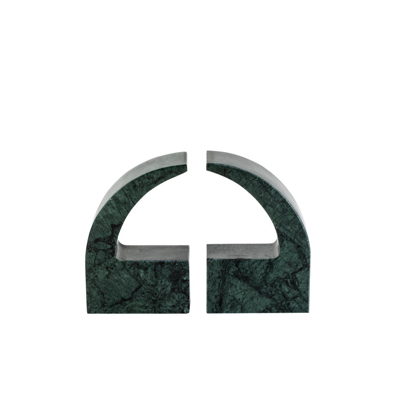 Calon Marble Decoractive Bookend, Green