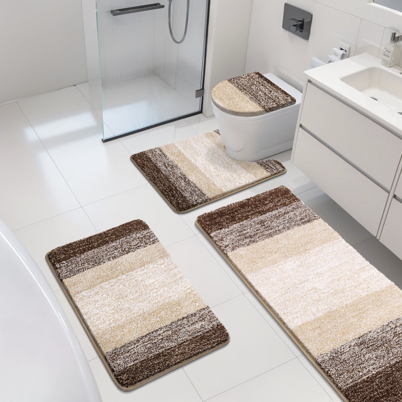 Tapis en microfibre Lazzuro , Brun / Beige