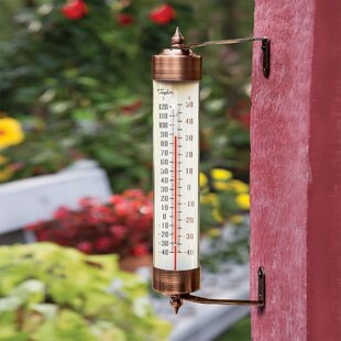 Wayfair  Solar Powered Thermometer Outdoor Thermometers You'll