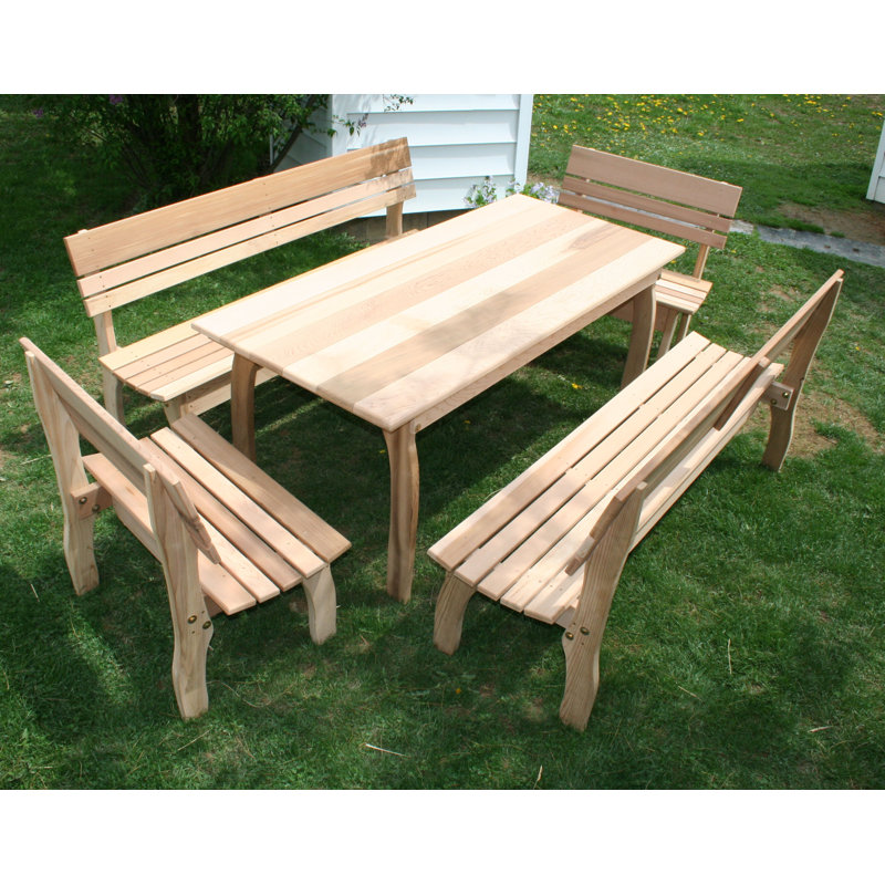 Ensemble de salle à manger 5 pièces Tifton Cedar, 94 po, Teinture / scellant cèdre