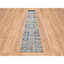 Tapis de couloir unique en laine noué à la main 2 pi 6 po x 22 pi nouvel âge en gris clair / gris foncé Tarea