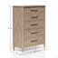 Commode 5 tiroirs finition sable