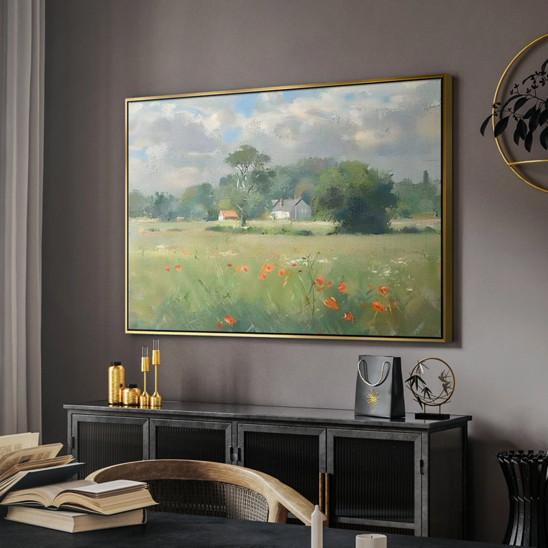 «Vintage Landscape - CCLXI» sur toile, Or, H 25 po x l 17 po