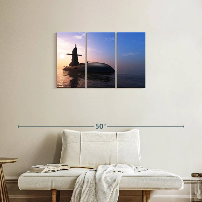 Mehar Submarine At Sea, 20" H x 33" W