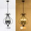 Lustre de ferme noir 6 lumières pour salle à manger, luminaire suspendu industriel moderne