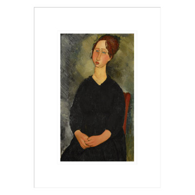 «Little Servant Girl» par Amedeo Modigliani - Impression giclée encadrée