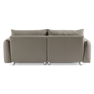 Modern Sofabread Sofa 2 Seater Loveseat Couch Loose Back Sectional Sofas Textured Fabric Couch Leisure Sofa With Square Arms    Apartment Office Easy Assembly  Unique Design
