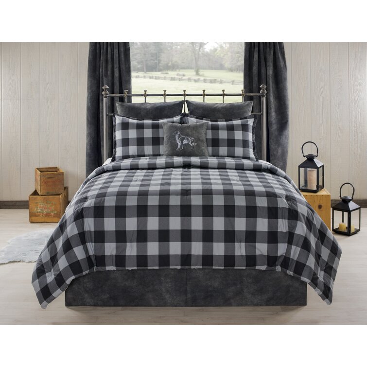 Millwood Pines Manor Cotton Plaid Comforter Set | Wayfair