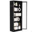 Armoire de cuisine en métal - 72 po de hauteur avec 5 tablettes réglables, armoire autoportante noire pour cuisine / garde-manger / salle de bain
