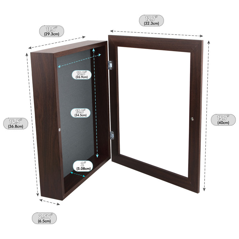 Bardonia Matte Shadow Box Picture Frame, Brown