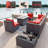 Yasmina 8-Pieces All-Weather Wicker Outdoor Conversation Sets With 55,000 BTU Fire Pit Table And Cushions-175164810