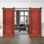 Porte de grange à panneaux et en bois avec quincaillerie d'installation-83967883-83967890