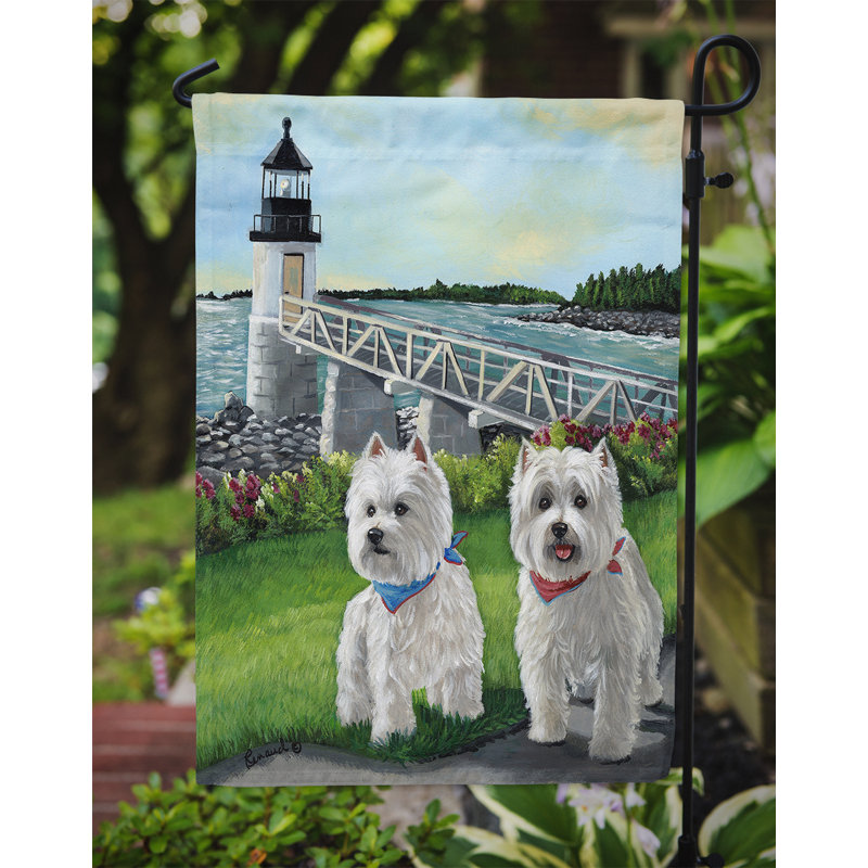 Drapeau de jardin en polyester à 2 côtés Graziello Bichon Frise Do It Better 1 x 0,11 pi, Westie Schooner et Annie