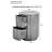 Elegant Brown 18" Round 24" High Nightstand with Two Built-In Drawers-928704971