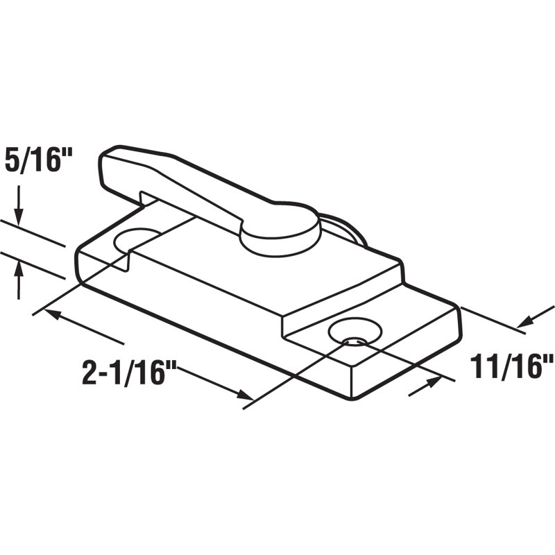 Vinyl Window Sash Lock, Diecast, Almond