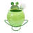 8" Iron Frog with Ceramic Pot Planter