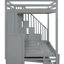 Lit double au-dessus du lit, gris - hydraulique et espace avec armoires fonctionnelles, organisez votre espace-1957539689