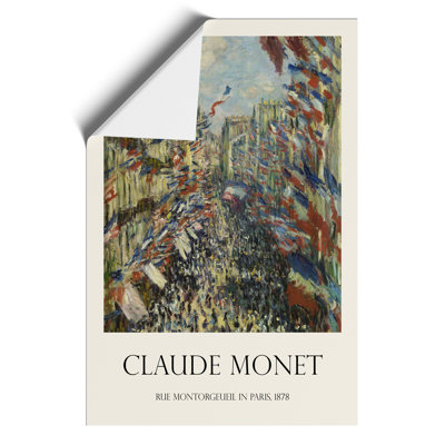 Rue Montorgueil In Paris by Claude Monet - No Frame Print