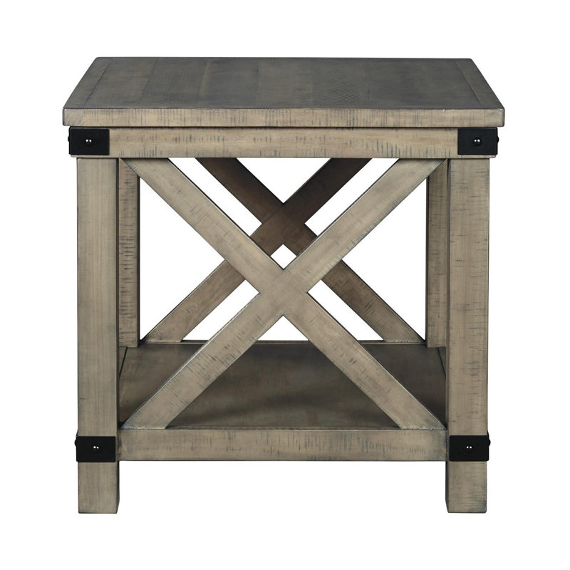 Karit Solid Wood Top End Table