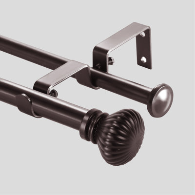 Tringle à rideaux double ajustable Sigmund