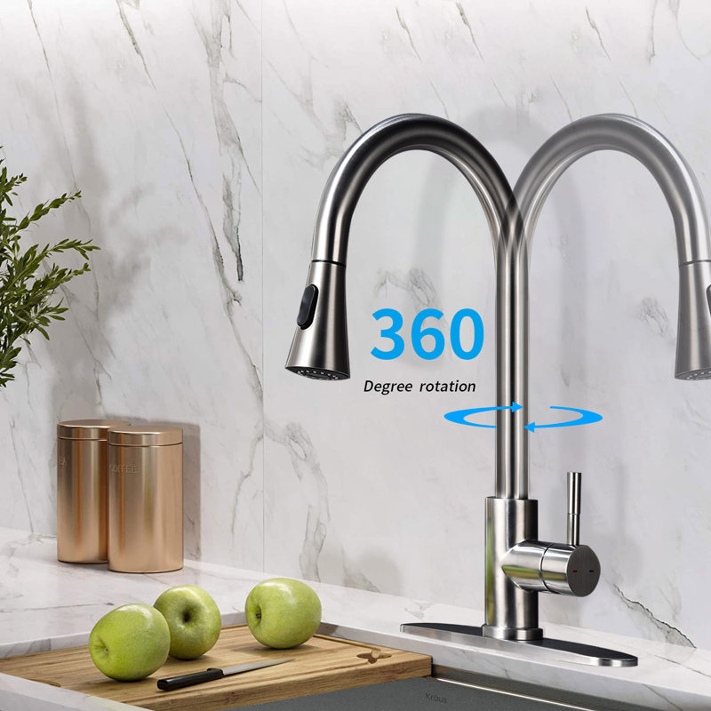 Pull Down Single Handle Kitchen Faucet