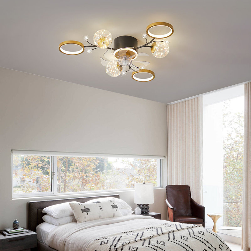 Isamari 37'' Ceiling Fan with 6 LED Lights