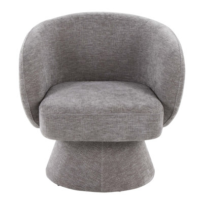 Swivel Accent Chair In Stylish Fabric