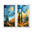 «Autumn Wood Forest» par Vincent I - Vangogh, décorations murales traditionnelles 2 pièces-1459910564-1459910567