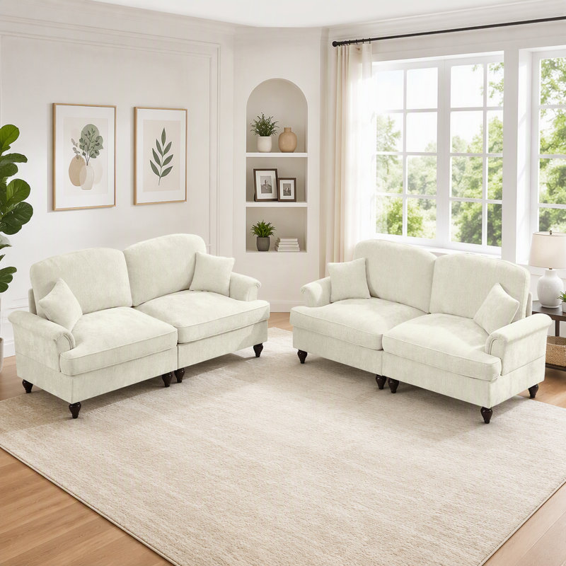 Upholstered 76.4 " Chenille Loveseat