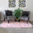 Pink Faux Fur Shag Washable Area Rug-1907648837