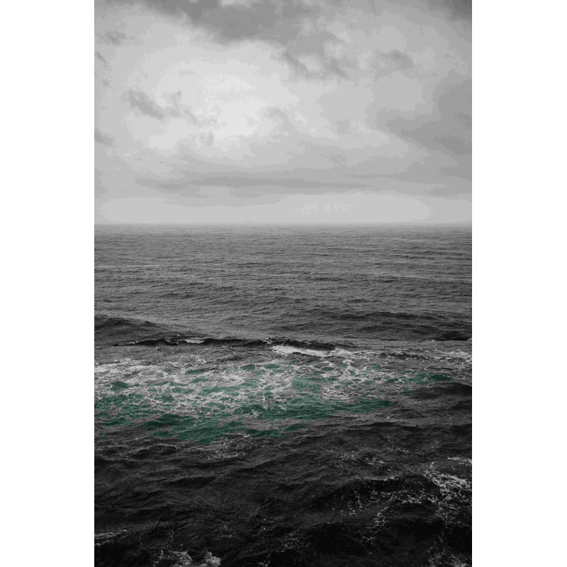 Moody Storm Ocean - Photographie sur toile tendue, H 12 po x l 8 po
