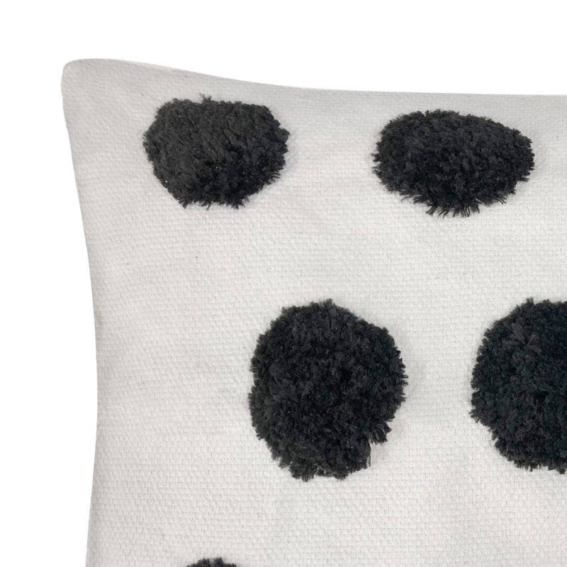 Polyester Pillow, Black/White