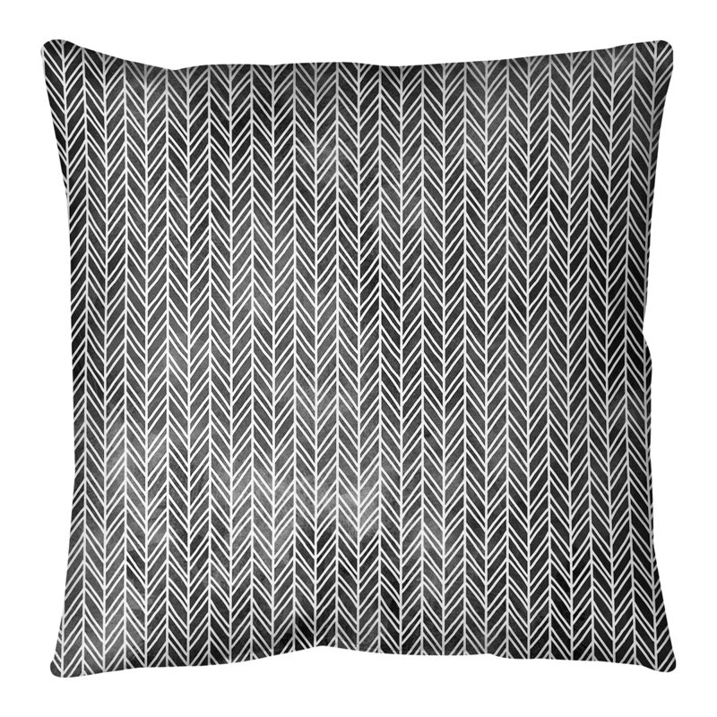 Oreiller de sol Katelyn Elizabeth, 28 po x 28 po, Noir