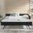 Stylish Vertical Stripe Daybed with Trundle Comfortable Backrest and Easy Assembly for Modern Spaces-1055543413